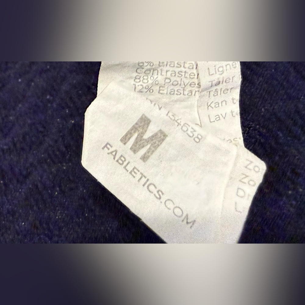 Fabletics Navy Quarter-Zip Pullover with Logo - image 6